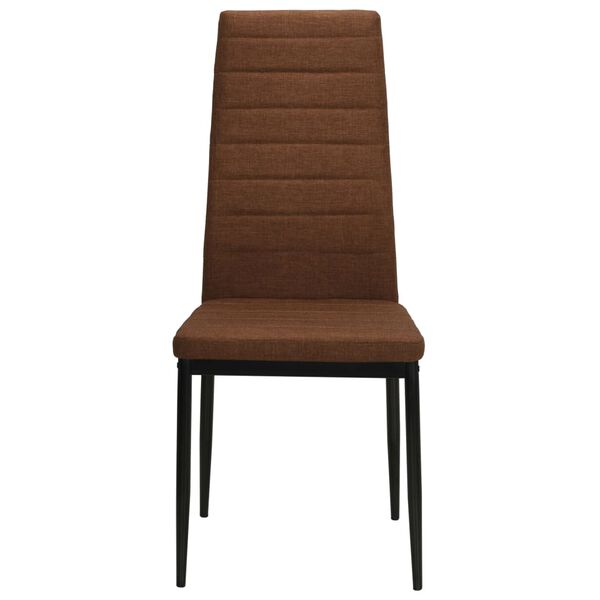 vidaXL Dining Chairs 6 pcs Brown Fabric