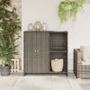 vidaXL Storage Cabinet with Shelf Grey 100 x 36 x 102 cm Rattan