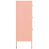 vidaXL Drawer Cabinet Pink 80x35x101.5 cm Steel