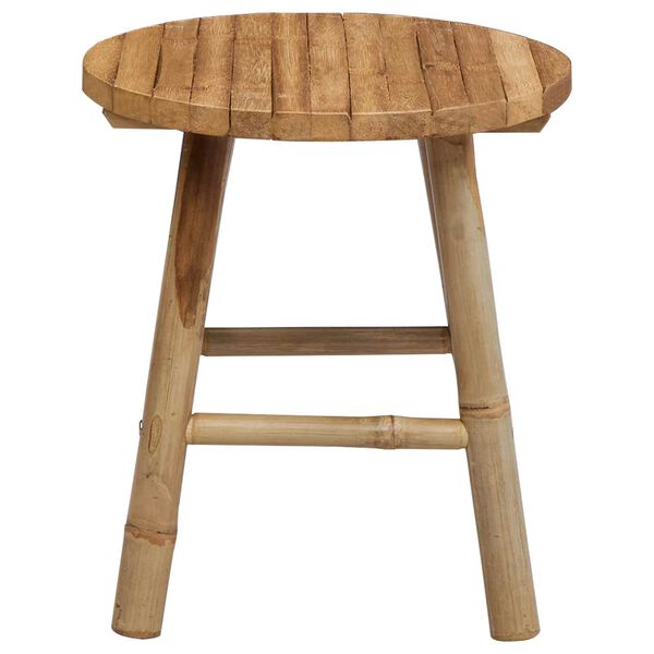 vidaXL Garden Stool Natural &Oslash; 38 x 42 cm Bamboo