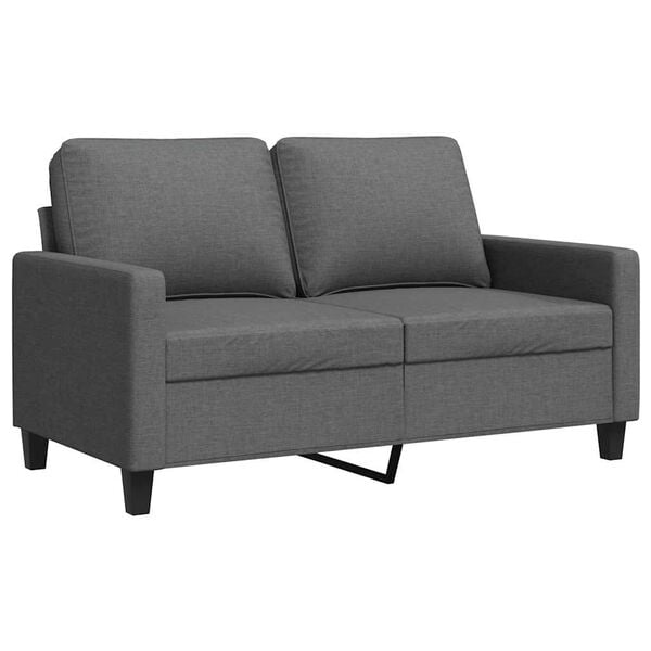 vidaXL 2-Seater Sofa Dark Grey 120 cm Fabric