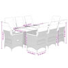 vidaXL 9 Piece Garden Dining Set with Cushions Grey Poly Rattan