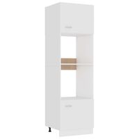vidaXL Microwave Cabinet White 60x57x207 cm Engineered Wood