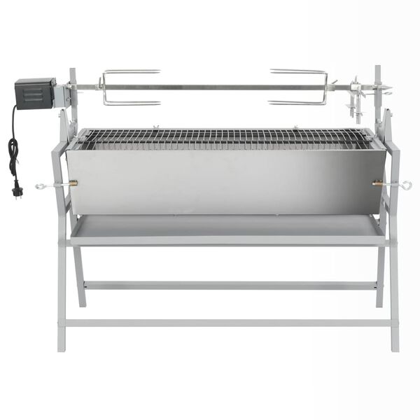 Iron and Stainless Steel BBQ Rotisserie Spit