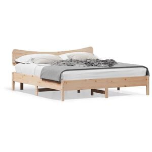vidaXL Bed Frame without Mattress 180x200 cm Super King Solid Wood Pine