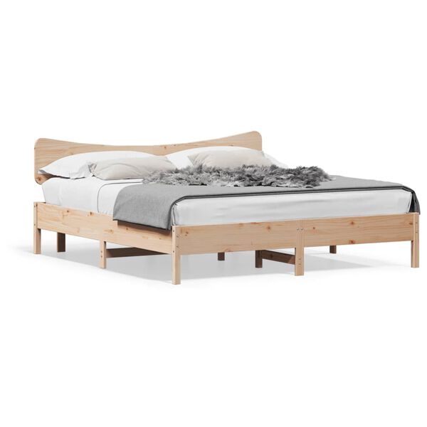 vidaXL Bed Frame without Mattress 180x200 cm Super King Solid Wood Pine