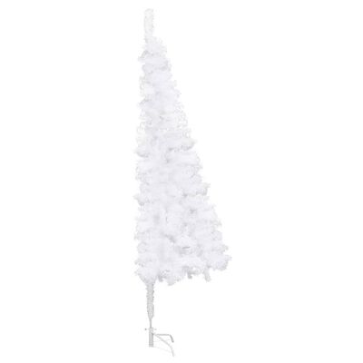 vidaXL Corner Artificial Pre-lit Christmas Tree White 150 cm PVC