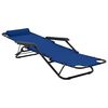 vidaXL Folding Sun Loungers 2 pcs with Footrests Steel Blue