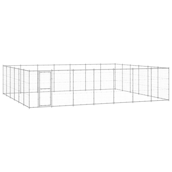 vidaXL Outdoor Dog Kennel Galvanised Steel 50.82 m&sup2;