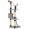 vidaXL Cat Tree with Sisal Scratching Posts Grey 145 cm