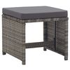 vidaXL Garden Stools 2 pcs with Cushions Poly Rattan Anthracite