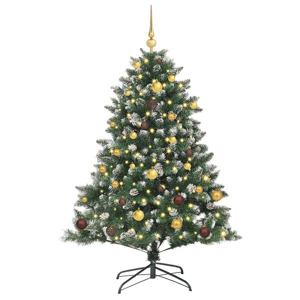 vidaXL Artificial Christmas Tree with 150 LEDs with Stand Green 150 cm