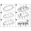 vidaXL Gazebo Frame White 448 x 320 x 834cm Metal