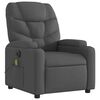 vidaXL Electric Massage Recliner Chair Dark Grey Fabric