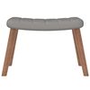 vidaXL Relaxing Chair with a Stool Light Grey Velvet