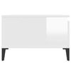 vidaXL Coffee Table High Gloss White 55x55x36.5 cm Engineered Wood