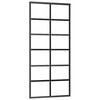 vidaXL Sliding Door with Hardware Set ESG Glass&Aluminium 90x205 cm