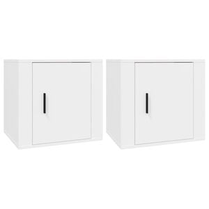 vidaXL Bedside Cabinets 2 pcs White 50x39x47 cm