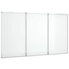 vidaXL Magnetic Whiteboard Foldable 120x80x1,7 cm Aluminium