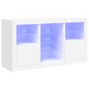 vidaXL Sideboard with LED Lights White 123x37x67 cm