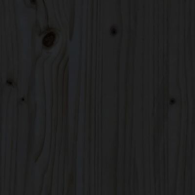 vidaXL Dog Bed Black 105.5x75.5x28 cm Solid Wood Pine