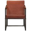 vidaXL Armchair Brown Real Leather