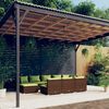 vidaXL 10 Piece Garden Lounge Set with Cushions Brown Poly Rattan