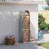 vidaXL Log Holder Light Grey 40x45x170 cm Galvanised Steel
