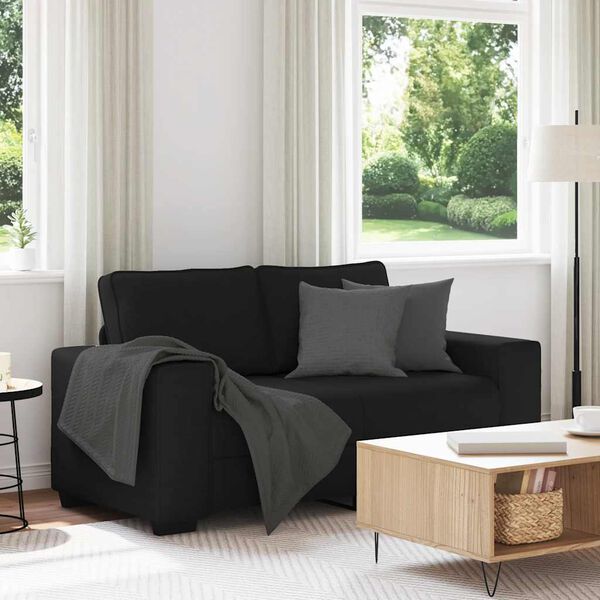 vidaXL 2-Seater Sofa&nbsp;Black 160x77x82 cm Fabric
