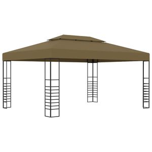 vidaXL Gazebo 3x4 m Taupe 180 g/m&sup2;