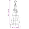 vidaXL LED Christmas Tree with Spikes 220 LEDs Warm White 180 cm