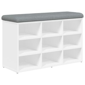 vidaXL Shoe Bench White 82x32x50 cm Engineered Wood