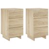 vidaXL Bedside Cabinet 2 pcs Sonoma Oak 33.5 x 34.5 x 60 cm