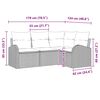vidaXL Garden Sofa Set with Cushion 4 pcs Grey Poly Rattan