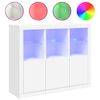 vidaXL Sideboards with LED Lights 3 pcs White Engineered Wood