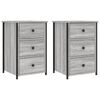 vidaXL Bedside Cabinets 2 pcs Grey Sonoma 40x36x60 cm Engineered Wood