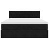vidaXL Ottoman Bed with Mattress Black Double Velvet