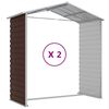 vidaXL Garden Shed Brown 191x215x198 cm Galvanised Steel