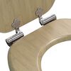 vidaXL WC Toilet Seats 2 pcs with Soft Close Lids MDF Bamboo Design
