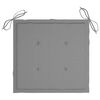 vidaXL Garden Chairs 2 pcs with Grey Cushions Solid Teak Wood