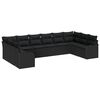 vidaXL Garden Sofa Set 10 pcs Black 344 x 177.5 x 85 cm Poly Rattan