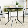 vidaXL Patio Table Round Anthracite Ø80x72.5 cm Powder-coated Steel