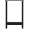 vidaXL Dining Table Legs Black 2 pcs 60x(72-73) cm Steel