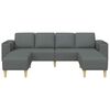 vidaXL Living Room Couch 3 pcs Dark Grey Polyester