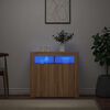 vidaXL Sideboard with LED Lights Sonoma Oak 80x35x75 cm