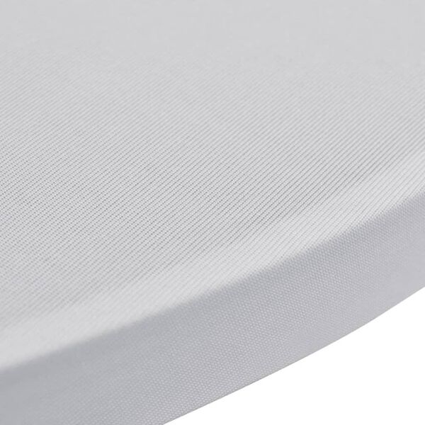 Standing Table Cover &Oslash;80cm White Stretch 2 pcs