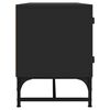 vidaXL TV Cabinet with Glass Doors Black 102x37x50 cm
