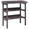 vidaXL Plant Table with Shelves Grey 78x38x82.5 cm Solid Wood Fir