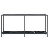 vidaXL Console Table Black 160x35x75.5 cm Tempered Glass