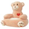 vidaXL Plush Children's Chair Bear Brown